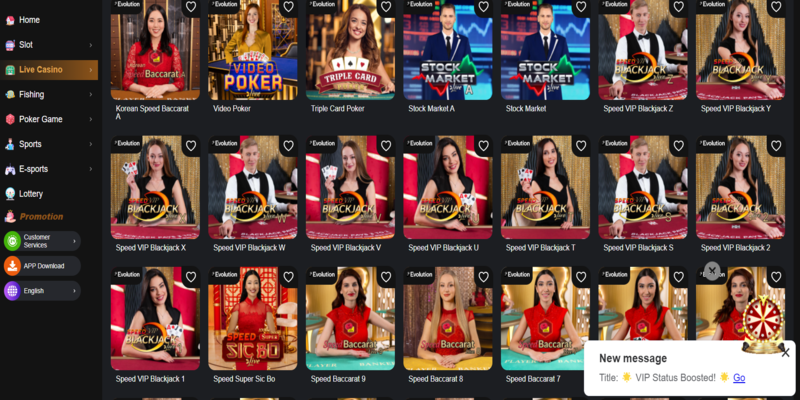 mafa8 diverse live casino games