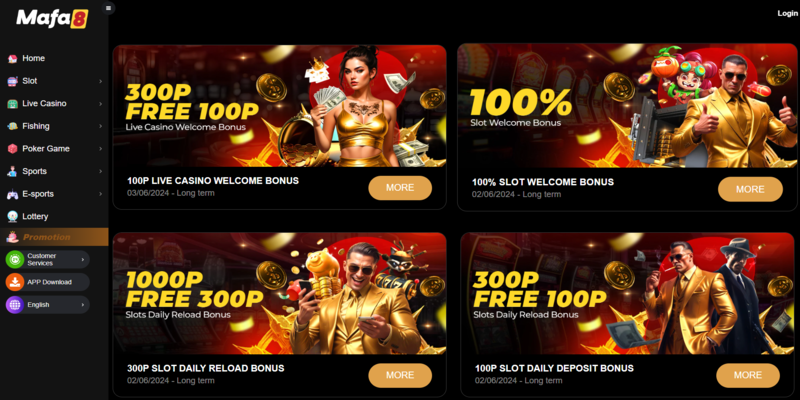 mafa8 welcome bonus is a promotion package for new players